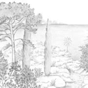 Panoramique intissé Southern Painting noir et blanc - 200X280cm - Moonlight 3 - Caselio - MNL3104710903