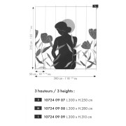 Panoramique intissé Moon Woman noir et blanc - 300X250cm - Moonlight 3 - Caselio - MNL3107240907
