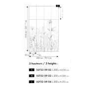 Panoramique intissé Field Line noir et blanc - 200X310cm - Moonlight 3 - Caselio - MNL3107220904