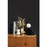 Papier peint vinyle sur intissé Linen Uni noir - Moonlight 3 - Caselio - MNL368529999