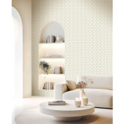 Papier peint vinyle sur intissé Hexaline noir blanc or - Moonlight 3 - Caselio - MNL3107130937