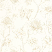Papier peint vinyle sur intissé Silent Garden blanc or - Moonlight 3 - Caselio - MNL3107070244