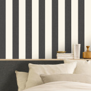 Papier peint vinyle sur intissé Linen Lines noir et blanc - Moonlight 3 - Caselio - MNL3104049230