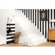 Papier peint vinyle sur intissé Wide Lines noir et blanc - Moonlight 3 - Caselio - MNL3104029290