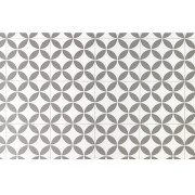 Sol PVC - Magali T91 carrelage rétro gris et blanc - Bingo - Essential - IVC - rouleau 2M