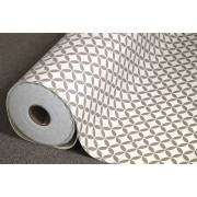 Sol PVC - Magali T91 carrelage rétro gris et blanc - Bingo - Essential - IVC - rouleau 2M