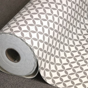 Sol PVC - Magali T91 carrelage rétro gris et blanc - Bingo - Essential - IVC - rouleau 2M