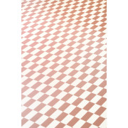 Sol PVC - Tarifa 514 damier rectangle graphique vieux rose - Primo - Essential - IVC - rouleau 2M