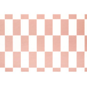 Sol PVC - Tarifa 514 damier rectangle graphique vieux rose - Primo - Essential - IVC - rouleau 2M