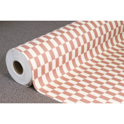 Sol PVC - Tarifa 514 damier rectangle graphique vieux rose - Primo - Essential - IVC - rouleau 2M