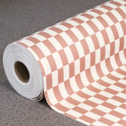 Sol PVC - Tarifa 514 damier rectangle graphique vieux rose - Primo - Essential - IVC - rouleau 2M