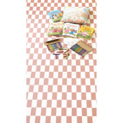 Sol PVC - Tarifa 514 damier rectangle graphique vieux rose - Primo - Essential - IVC - rouleau 2M