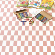 Sol PVC - Tarifa 514 damier rectangle graphique vieux rose - Primo - Essential - IVC - rouleau 2M