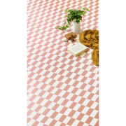 Sol PVC - Tarifa 514 damier rectangle graphique vieux rose - Primo - Essential - IVC - rouleau 2M