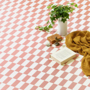 Sol PVC - Tarifa 514 damier rectangle graphique vieux rose - Primo - Essential - IVC - rouleau 2M