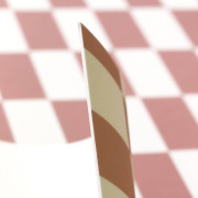 Sol PVC - Tarifa 514 damier rectangle graphique vieux rose - Primo - Essential - IVC - rouleau 2M