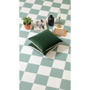 Sol PVC - York 526 damier diagonale vert céladon - Primo - Essential - IVC - rouleau 2M