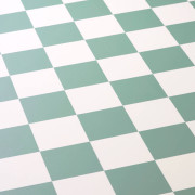Sol PVC - York 526 damier diagonale vert céladon - Primo - Essential - IVC - rouleau 2M