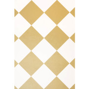 Sol PVC - York 554 damier diagonale jaune moutarde doux - Bingo - Essential - IVC - rouleau 2M