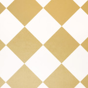 Sol PVC - York 554 damier diagonale jaune moutarde doux - Bingo - Essential - IVC - rouleau 2M