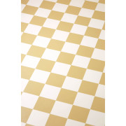 Sol PVC - York 554 damier diagonale jaune moutarde doux - Bingo - Essential - IVC - rouleau 2M