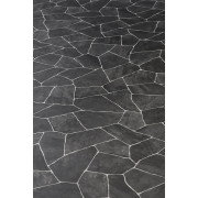 Sol PVC - Néro 579 - Dalle opus incertum gris anthracite et blanc - Bingo - Essential - IVC - rouleau 3M