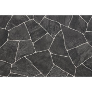 Sol PVC - Néro 579 - Dalle opus incertum gris anthracite et blanc - Bingo - Essential - IVC - rouleau 3M