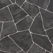 Sol PVC - Néro 579 - Dalle opus incertum gris anthracite et blanc - Bingo - Essential - IVC - rouleau 3M