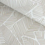 Papier peint vinyle sur intissé Leaf taupe blanc - Basiques - Ugépa - 101372325