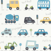 Papier peint intissé Road Traffic bleu - Imagine - Lutèce - DL27594