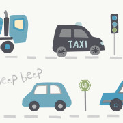 Papier peint intissé Road Traffic bleu - Imagine - Lutèce - DL27594