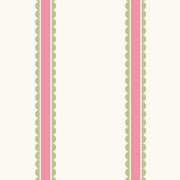 Papier peint intissé Bobbin Stripe rose vert - Imagine - Lutèce - DL27574