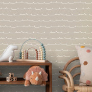 Papier peint intissé Wingle Line taupe - Imagine - Lutèce - DL27569