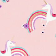 Papier peint intissé Rainbow Unicorn rose - Imagine - Lutèce - DL27565