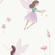 Papier peint intissé Fairy Friends rose et parme - Imagine - Lutèce - DL27563