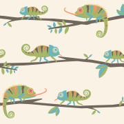Papier peint intissé Famille Caméléon multicolore - Imagine - Lutèce - DL27559