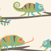Papier peint intissé Famille Caméléon multicolore - Imagine - Lutèce - DL27559