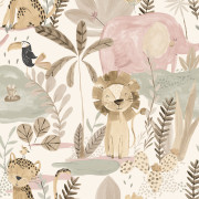 Papier peint intissé In The Jungle beige rose - Imagine - Lutèce - DL27557