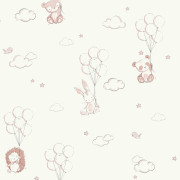 Papier peint intissé Floating Balloons rose - Imagine - Lutèce - DL27555