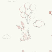 Papier peint intissé Floating Balloons rose - Imagine - Lutèce - DL27555