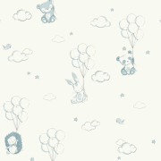 Papier peint intissé Floating Balloons bleu - Imagine - Lutèce - DL27554