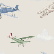 Papier peint intissé Aeroplanes beige - Imagine - Lutèce - DL27549