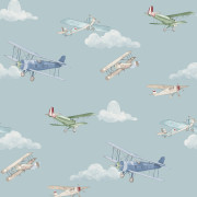 Papier peint intissé Aeroplanes bleu - Imagine - Lutèce - DL27548