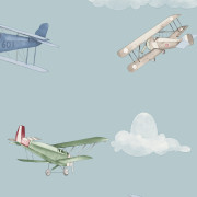 Papier peint intissé Aeroplanes bleu - Imagine - Lutèce - DL27548