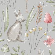 Papier peint intissé Forest Animals gris vert - Imagine - Lutèce - DL27546
