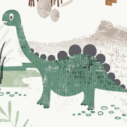 Papier peint intissé Prehistoric Dino marron vert - Imagine - Lutèce - DL27544