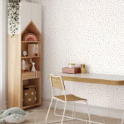 Papier peint intissé Animal Spots taupe et blanc - Imagine - Lutèce - DL27543