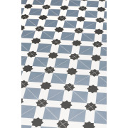 Sol PVC - Estrella T76 Carreaux de ciment bleu pastel - Atento IVC - rouleau 2M