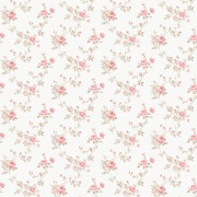 Papier peint vinyle sur intissé Tressage de Fleurs rose blanc - Miniatures - Lutèce - G67897