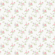 Papier peint vinyle sur intissé Tressage de Fleurs rose - Miniatures - Lutèce - G67896